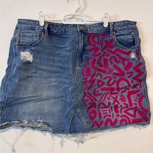 Unique Old Navy Denim Jean Minj Skirt DIY